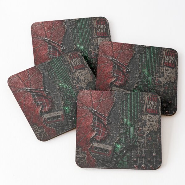 Item preview, Cyberpunk Torn Wall with Green Code and Punk Fabric designed and sold by Ingorgia Studio.
