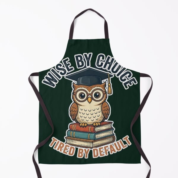 Item preview, Wise By Choice Tired By Default Funny Owl Student Back To School Bookworm T-Shirt designed and sold by HopeAndHustle.