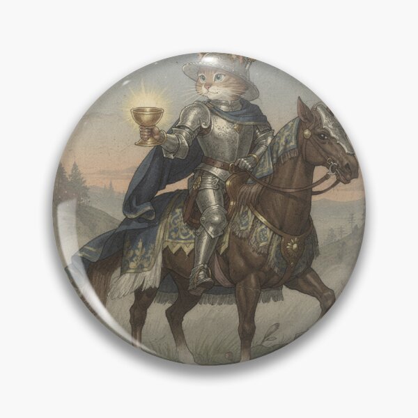 Item preview, Knight of Cups - Tarot Cat designed and sold by PictorialWhimsy.