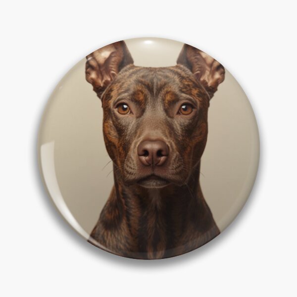 Item preview, "Pitbull Basenji Mix Portrait Love Quote" designed and sold by WaggingTailsCo.