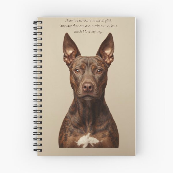 Item preview, "Pitbull Basenji Mix Portrait Love Quote" designed and sold by WaggingTailsCo.