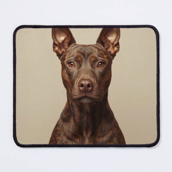 Item preview, "Pitbull Basenji Mix Portrait Love Quote" designed and sold by WaggingTailsCo.