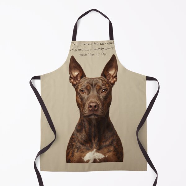 Item preview, "Pitbull Basenji Mix Portrait Love Quote" designed and sold by WaggingTailsCo.