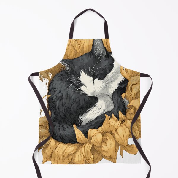 Item preview, Tuxedo Cat Sunflower Nap designed and sold by pumsquare.