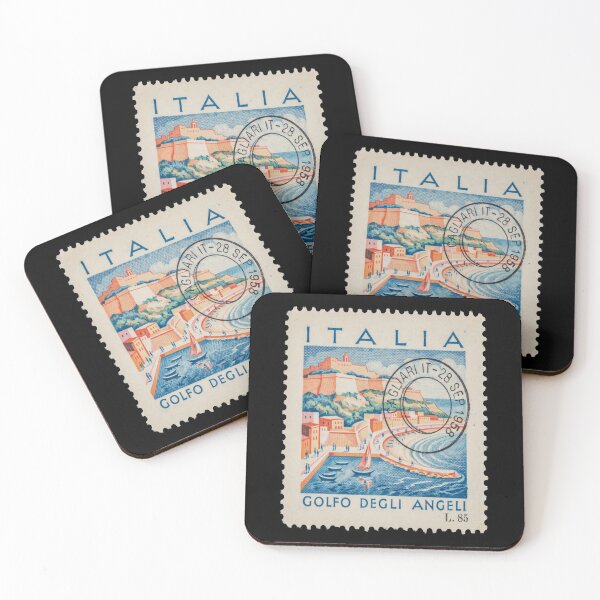 Item preview, Cagliari Sardinia Italy Postage Stamp Travel Sticker designed and sold by stickercuffs.