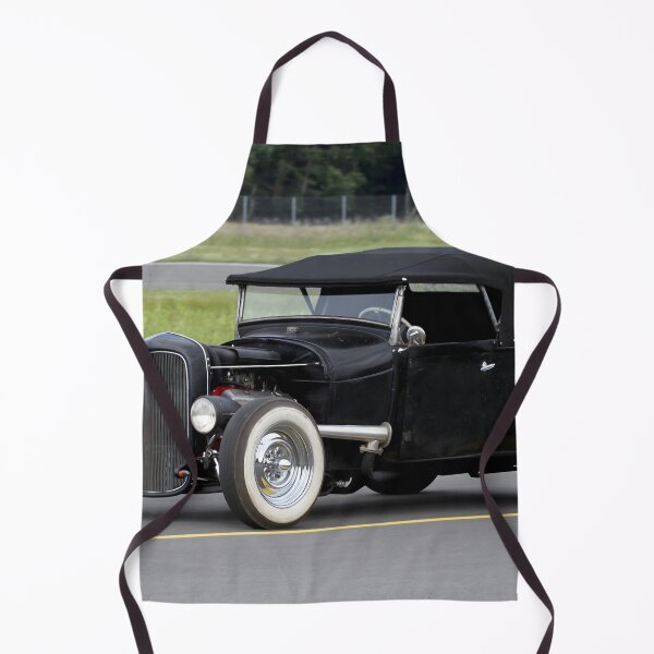 Item preview, 1932 Ford Deuce Roadster Hot Rod - Black Flathead V8, Traditional Hot Rod on Airstrip designed and sold by Peter Kraaibeek | Generative Designs and Car Art.