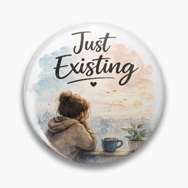Item preview, Just Existing Sticker designed and sold by Genzfirevibes.