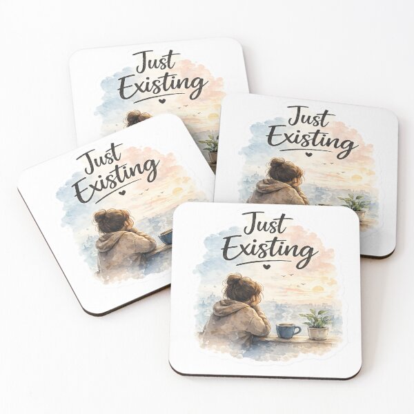 Item preview, Just Existing Sticker designed and sold by Genzfirevibes.