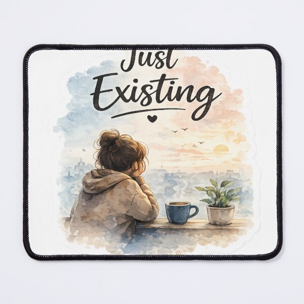 Item preview, Just Existing Sticker designed and sold by Genzfirevibes.