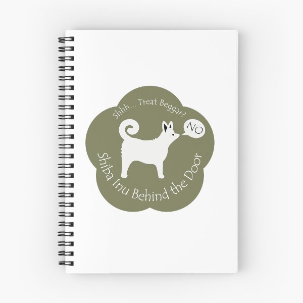 Item preview, Funny Shiba Inu Treat Beggar Behind the Door Khaki Base designed and sold by Na7nasColorShop.
