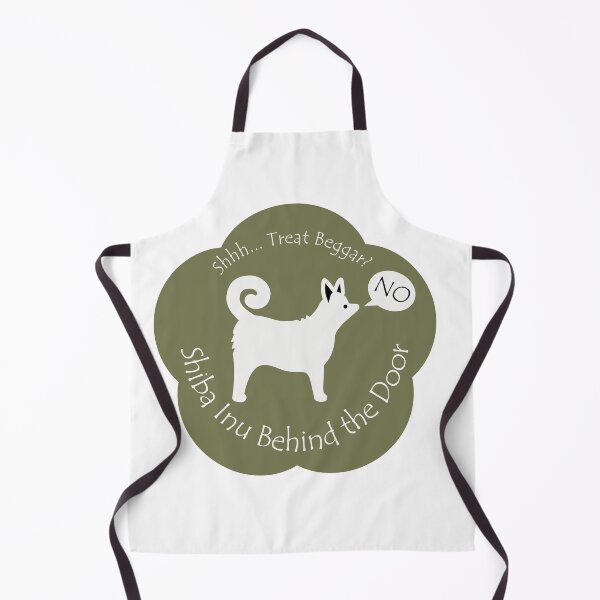 Item preview, Funny Shiba Inu Treat Beggar Behind the Door Khaki Base designed and sold by Na7nasColorShop.