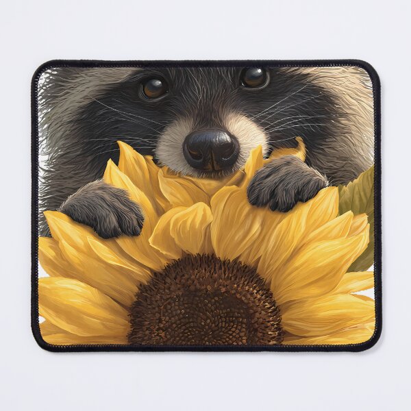 Item preview, Raccoon Sunflower Peek designed and sold by pumsquare.