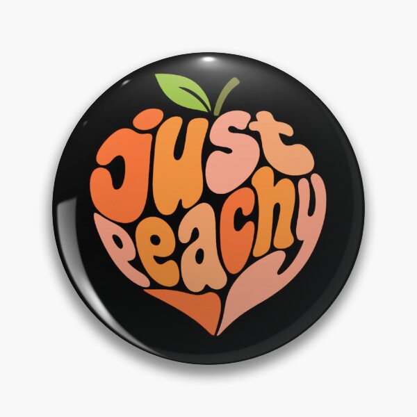 Item preview, Just Peachy Typography Peach Shape Retro Bubble Lettering Cute Fruit Aesthetic designed and sold by Kevin Shearer.