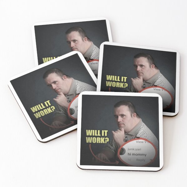 Item preview, HI MOMMY WILL IT WORK DOWN SYNDROME GUY GIF MEME designed and sold by Python Designs .