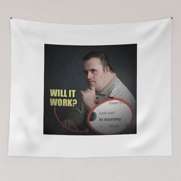 Item preview, HI MOMMY WILL IT WORK DOWN SYNDROME GUY GIF MEME designed and sold by Python Designs .