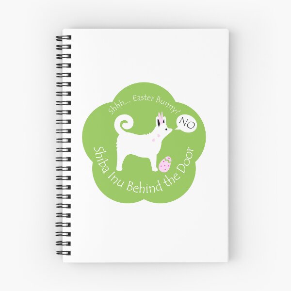 Item preview, Funny Shiba Inu Easter Bunny Behind the Door Green Base designed and sold by Na7nasColorShop.