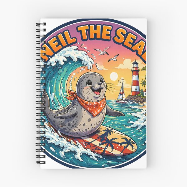 Item preview, Nail The Seal Surfing Adventure | Cute Ocean Cartoon Design designed and sold by BodaZZ.