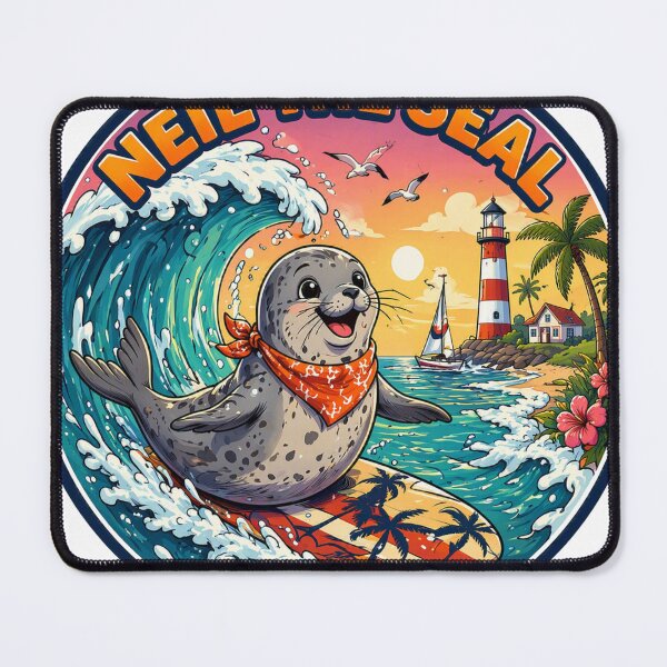 Item preview, Nail The Seal Surfing Adventure | Cute Ocean Cartoon Design designed and sold by BodaZZ.