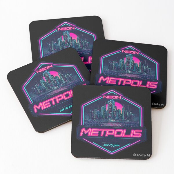 Item preview, Neon Metropolis Retro Futuristic City Sticker designed and sold by Neo Tokio.