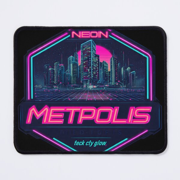 Item preview, Neon Metropolis Retro Futuristic City Sticker designed and sold by Neo Tokio.