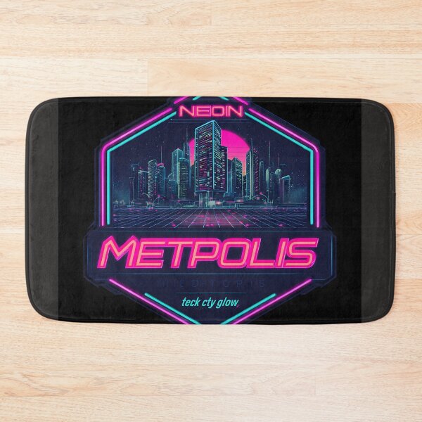 Item preview, Neon Metropolis Retro Futuristic City Sticker designed and sold by Neo Tokio.