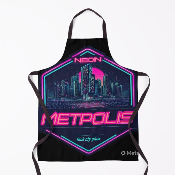 Item preview, Neon Metropolis Retro Futuristic City Sticker designed and sold by Neo Tokio.