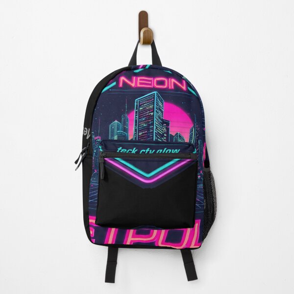 Item preview, Neon Metropolis Retro Futuristic City Sticker designed and sold by Neo Tokio.