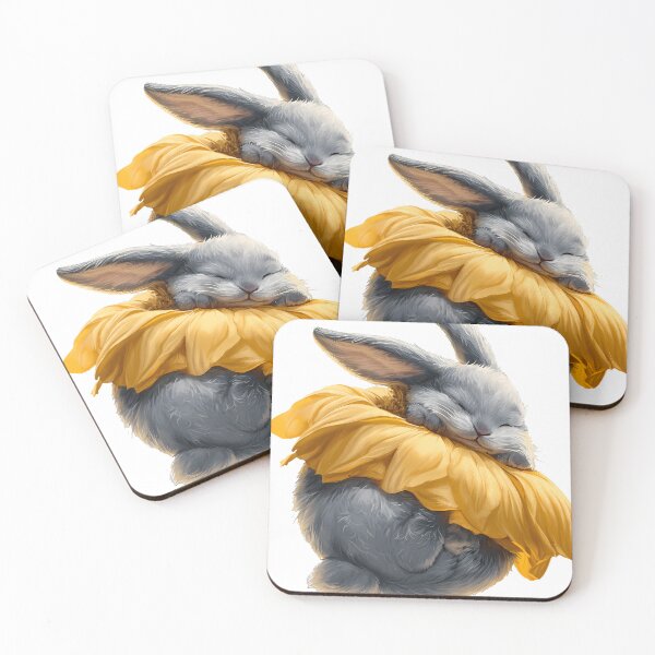 Item preview, Gray Rabbit Sunflower Sleep designed and sold by pumsquare.