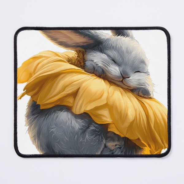 Item preview, Gray Rabbit Sunflower Sleep designed and sold by pumsquare.