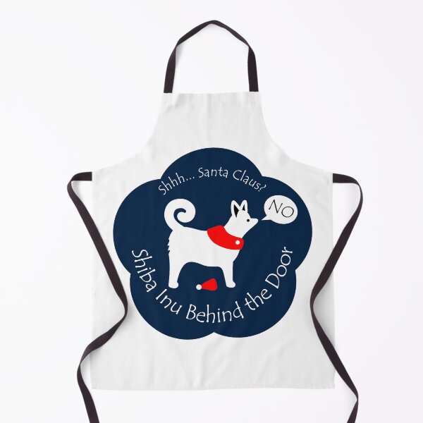 Item preview, Funny Shiba Inu Santa Claus Behind the Door Midnight Blue Base designed and sold by Na7nasColorShop.