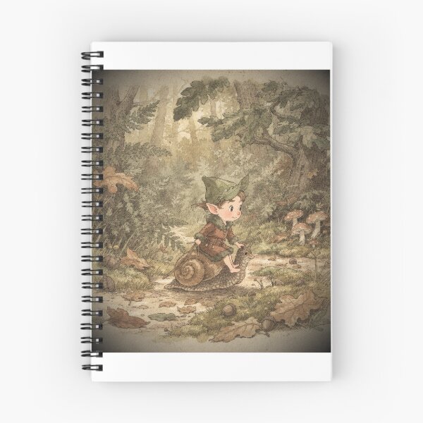 Item preview, Forest Pixie Riding a Garden Snail designed and sold by PictorialWhimsy.