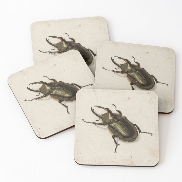 Item preview, Vintage Hercules Beetle Specimen Natural History Plate designed and sold by PictorialWhimsy.