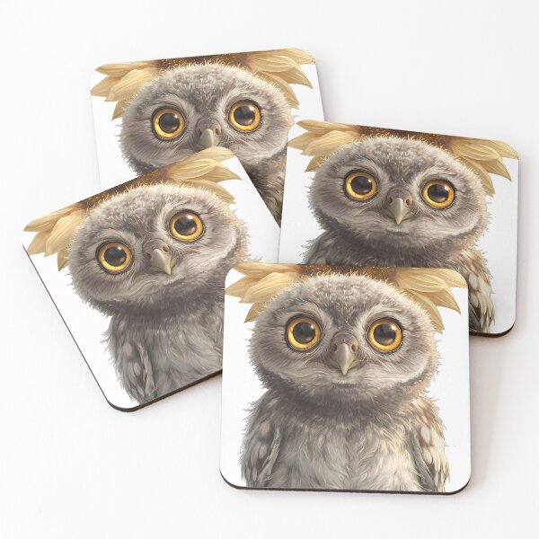 Item preview, Owl Sunflower Stare designed and sold by pumsquare.