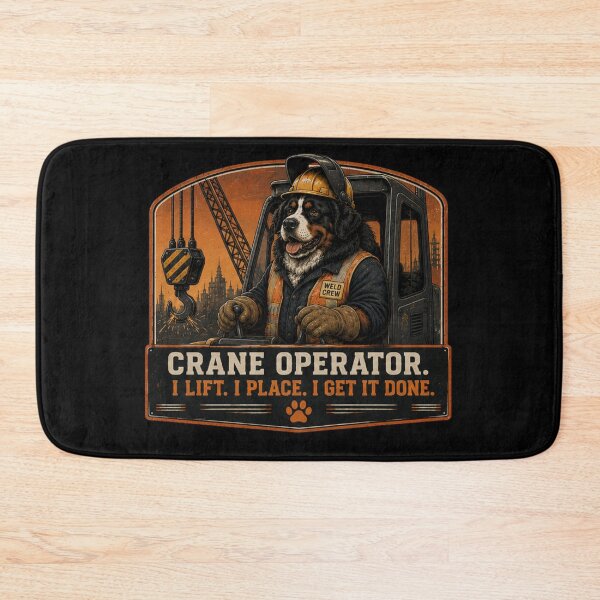 Item preview, Crane Operator Bernese Mountain Dog Vintage Blue Collar Welding Design designed and sold by RusticMeadow.