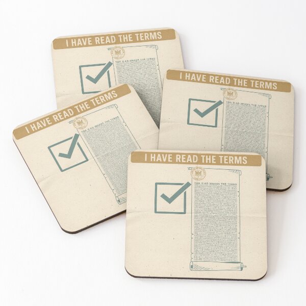 Item preview, Bureau of Pretending I Read the Terms Retro Poster designed and sold by PictorialWhimsy.
