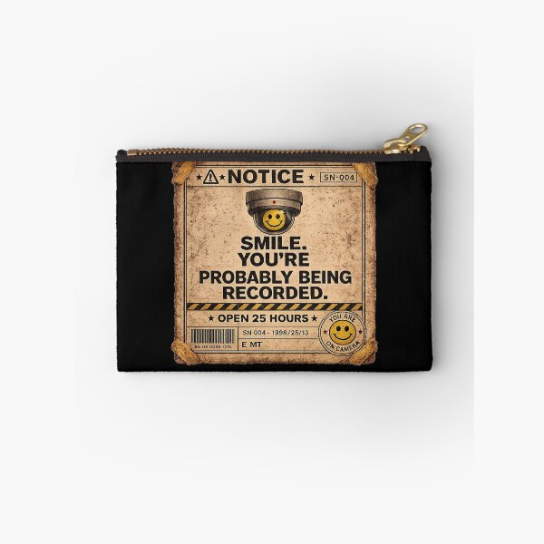Item preview, Smile. You’re Probably Being Recorded | Weirdcore Liminal Horror Sticker designed and sold by Open25Hours.