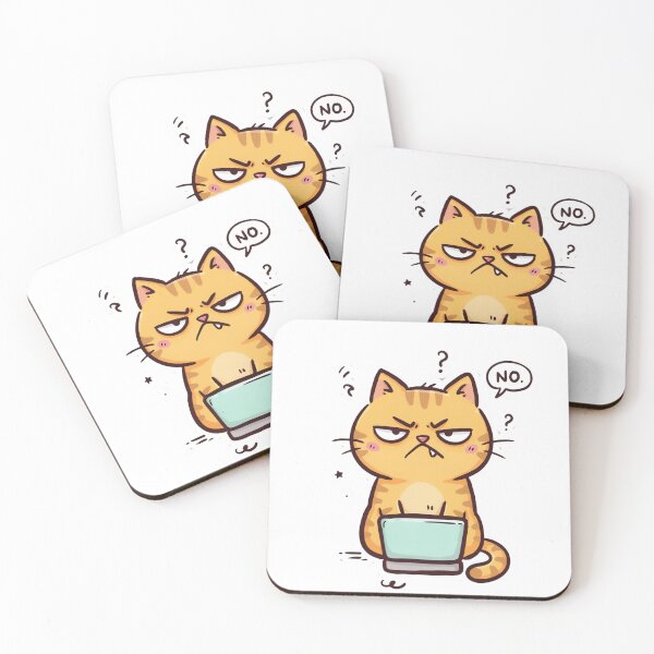 Item preview, Grumpy Cat No Laptop Funny Work  designed and sold by Krzepcia.