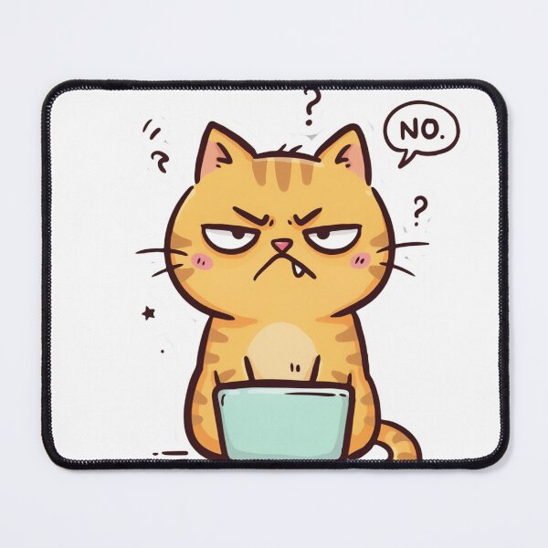 Item preview, Grumpy Cat No Laptop Funny Work  designed and sold by Krzepcia.