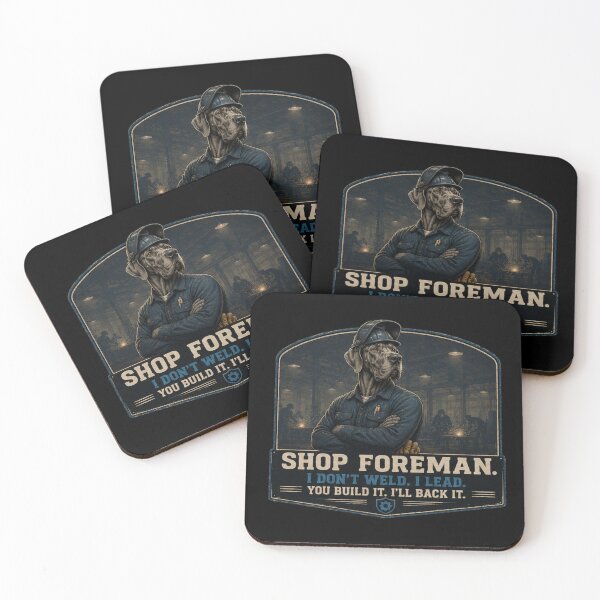 Item preview, Shop Foreman Great Dane Vintage Blue Collar Welding Dog Design designed and sold by RusticMeadow.