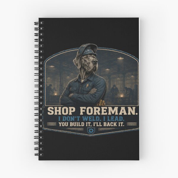 Item preview, Shop Foreman Great Dane Vintage Blue Collar Welding Dog Design designed and sold by RusticMeadow.
