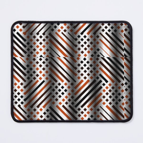 Item preview, Burnt Orange Black White Diagonal Chevron Geometric Pattern Abstract Textile Graphic T-Shirt designed and sold by DERA RAY.