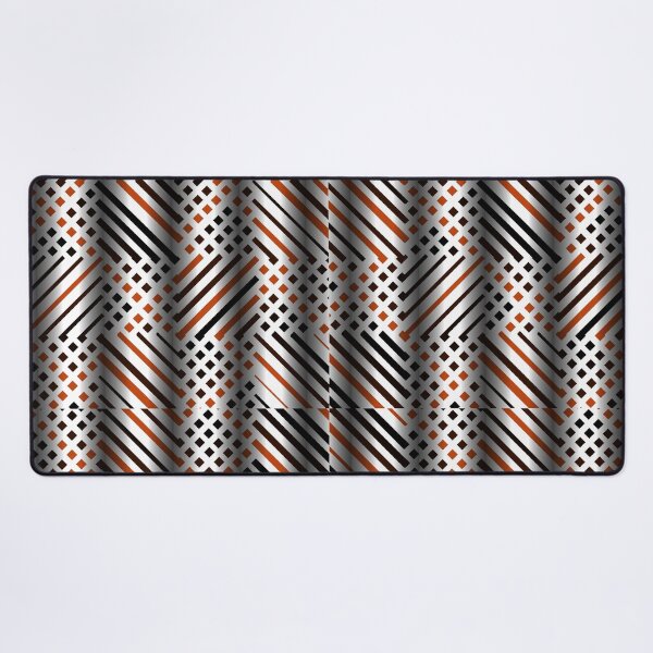 Item preview, Burnt Orange Black White Diagonal Chevron Geometric Pattern Abstract Textile Graphic T-Shirt designed and sold by DERA RAY.
