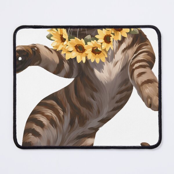 Item preview, Tabby Cat Sunflower Field designed and sold by pumsquare.