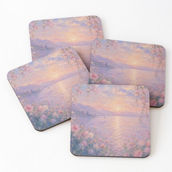 Item preview, Dreamy Pastel Sunset Floral Art designed and sold by 0606PM.