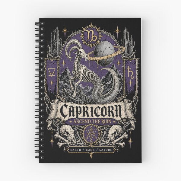 Item preview, Capricorn Gothic Zodiac Dark Celestial Sigil designed and sold by InkspirationGraphics.