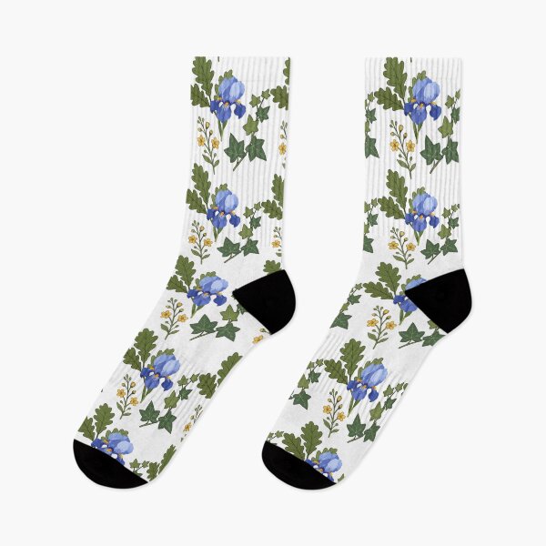 Item preview, Blue Iris Botanical Pattern designed and sold by Creative Owlet.