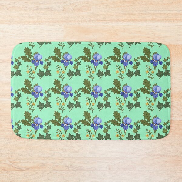 Item preview, Blue Iris Botanical Pattern designed and sold by Creative Owlet.