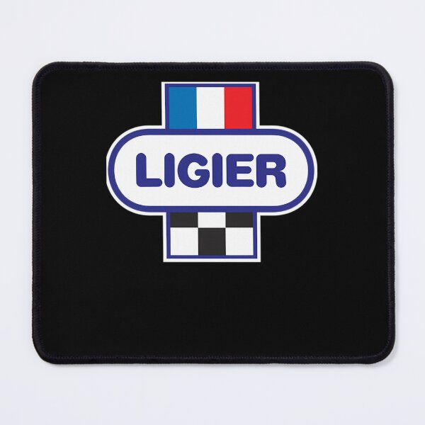 Item preview, Oval White Emblem with Bold Blue Ligier Typography designed and sold by Katanexy.