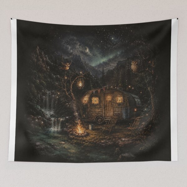 Item preview, Mystical Woodland Caravan Fantasy Art designed and sold by naturalsurvival.