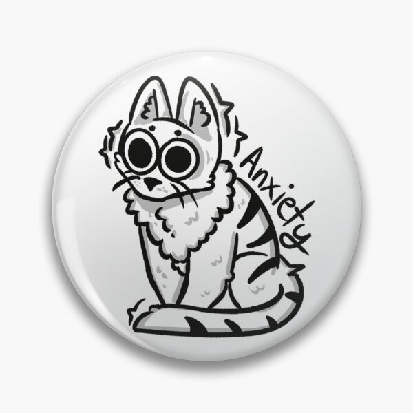 Item preview, Anxiety Cat Cute Cartoon Minimalist Line Art Illustration designed and sold by AloeMonstera.